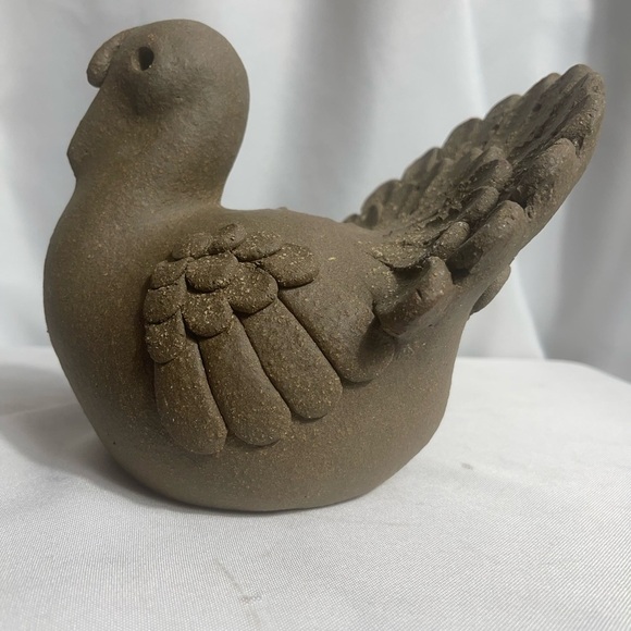 Elegant Brown Cement/Stone Turkey Figurine Decor Candle Holder Artist Signed - Picture 4 of 9